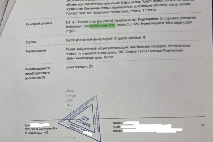 Решение призывной комиссии