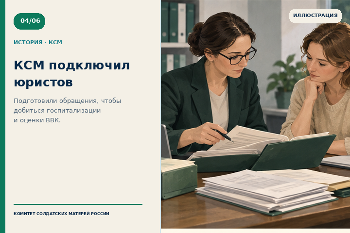 Юристы КСМ добивались обследования и ВВК
